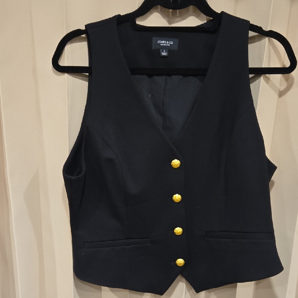 Jones New York Black Vest